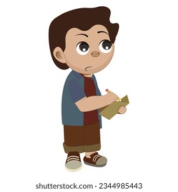 kids thinking idea vector illustration