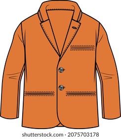 KIDS AND TODDLER WEAR JACKET VECTOR ILLUSTRATION