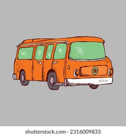kids toy buss car vector 2D palgenep