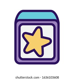 kids toy, cube block icon design on white background vector illustration