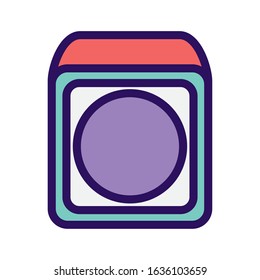 kids toy, cube block icon design on white background vector illustration