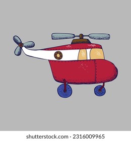 niños juguete hellicopter vector 2D palgenep