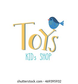 Kids toy Logo template.