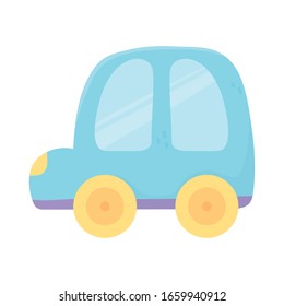 kids toy plastic car icon design white background vector illustration