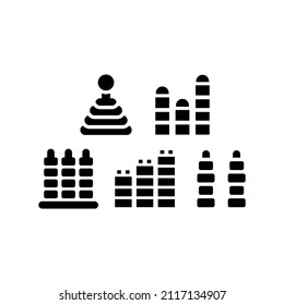 Kids Toy set icon isolated on white background