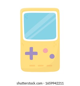 kids toy video game console portable icon design white background vector illustration
