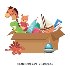 kids toys in box carton