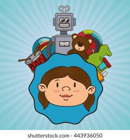 kids and toys design, vector illustration eps10 graphic 