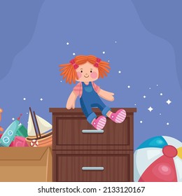 kids toys with drawer scene