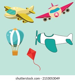 Kids toys isolated vector illustration