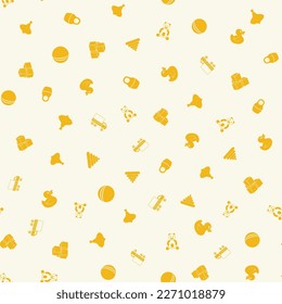 Kids toys seamless pattern. Vector illustration background.