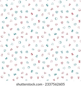 Kids toys seamless pattern. Vector illustration background.