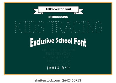 KIDS TRACING | Back to School Fonts | Dotted, Cursive, Handwriting, Tracing and Educational Classroom Fonts for Kids and Teachers