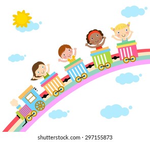 Kids and train