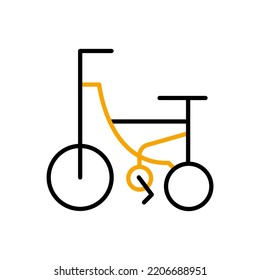 Kids tricycle line icon. Simple element illustration. Kids tricycle concept outline symbol design.