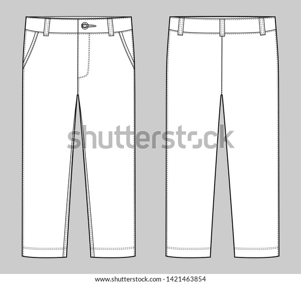 Kids Trousers Design Template Male Casual Stock Vector (Royalty Free ...