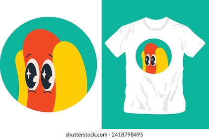 diseño de camisetas para niños Formas gráficas coloridas, ilustración vectorial para camisetas