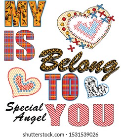 for kids t-shirt design vector slogan