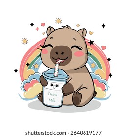 kids tshirt print pattern, capybara, milk and more. fashion patterns and more
