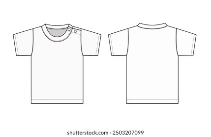 Kids t-shirt vector template illustration