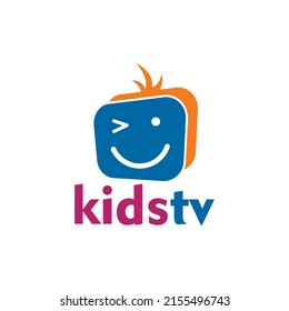 Kids Tv Channel Vector Logo Design