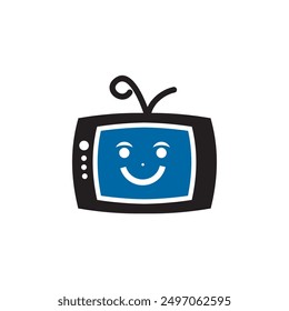 Kids TV program vector logo design