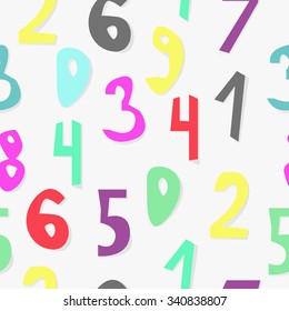 Kids typography seamless pattern paper cut for kids textile, wrapping, background design. Baby background, textile for child.