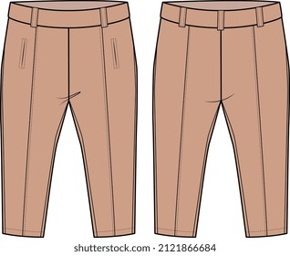 KIDS UNISEX BOTTOM WEAR PANTS VECTOR FRONT AND BACK