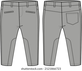 KIDS UNISEX BOTTOM WEAR PANTS VECTOR FRONT AND BACK