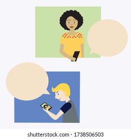 Kids using technology to connect with each other socially