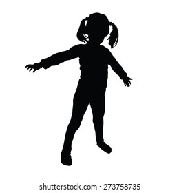 kids vector art silhouette