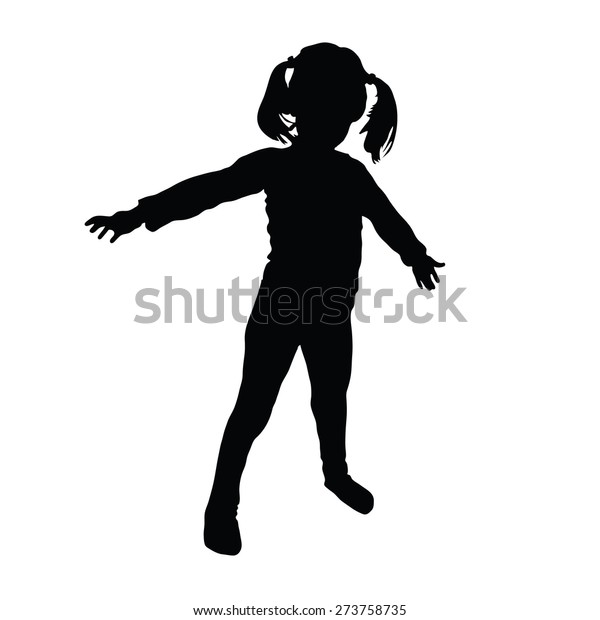 Kids Vector Art Silhouette Stock Vector (Royalty Free) 273758735 ...