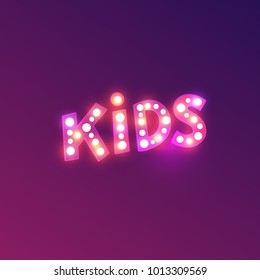 Kids vector banner design logo.