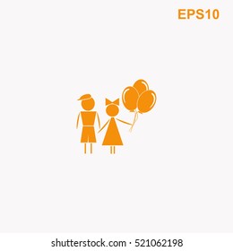 Kids vector icon