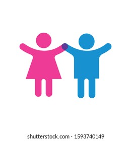 kids vector icon illustration design template