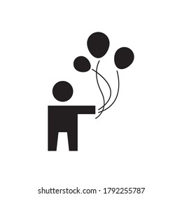 kids vector icon logo design