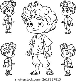 Kids Vector Illustration ,School Kids Vector Illustration 