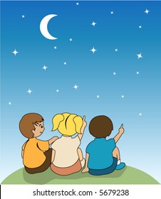 Kids Watching Star Stock Vectors, Images & Vector Art | Shutterstock