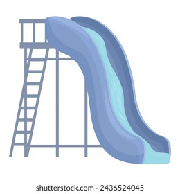 Kids water slide icon cartoon vector. Body aqua. Air beach party recreation