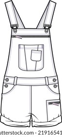 Kids Wear Dungaree Bodysuit Playsuit Flat Stock Vector (Royalty Free ...