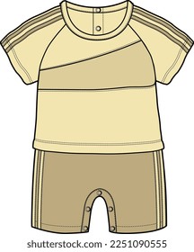 KIDS WEAR ROMPER BODYSUIT VECTOR
