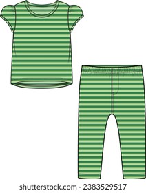 Free Vector  Pajamas for kids and adults set. shirts and pants or
