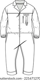 KIDS WEAR TRACKSUIT AND BOILDER SUIT  FLAT ILLUSTRATION SKETCH VECTOR