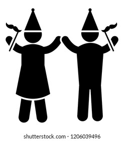 Kids wearing birthday caps, kids fun 