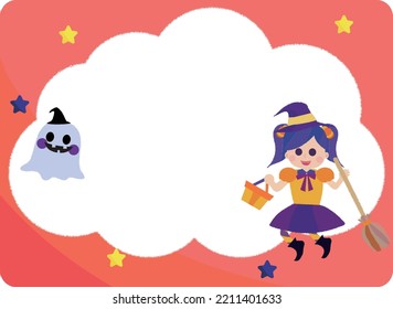 Kids Wearing  Costumes and Tricks Or Treat Happy Halloween Banner Holiday Concept Vector Illustration