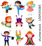 kids wearing different costumes 