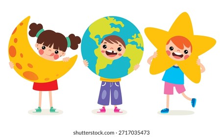 Disfraz de Elementos espaciales para niños