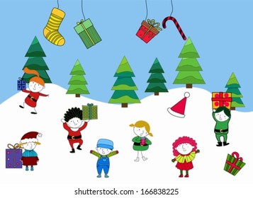 Kids in winter