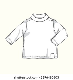 ilustración de dibujo plano de casaca de invierno para niños 