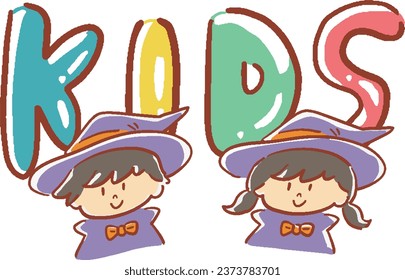 KIDS Wizard boy and girl character illustration
